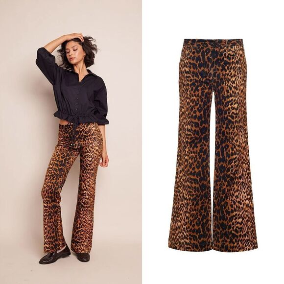 NWT $425 Cara Cara Alfie Pants Printed Corduroy with a Flattering Mid-Rise Fit - Picture 1 of 13